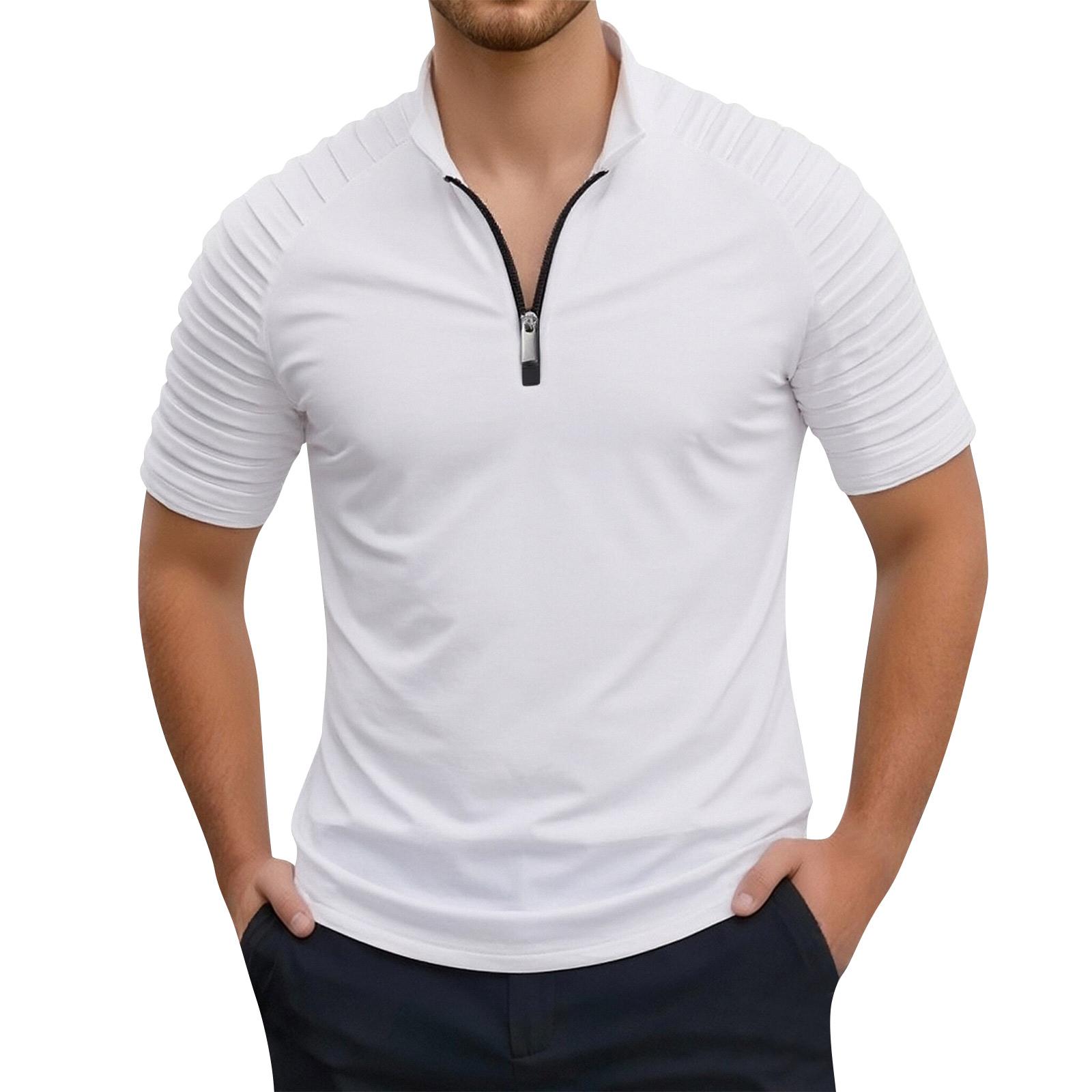 Men’s Short Sleeve Zip Polo Shirt Modern Fit Polo Shirts for Men Compression Shirt Men Graphic Tees Men Dress Shirts for Men XL білий
Men’s Short Sleeve Zip Polo Shirt Modern Fit Polo Shirts for Men Compression Shirt Men Graphic Tees Men Dress Shirts for Men XL білий