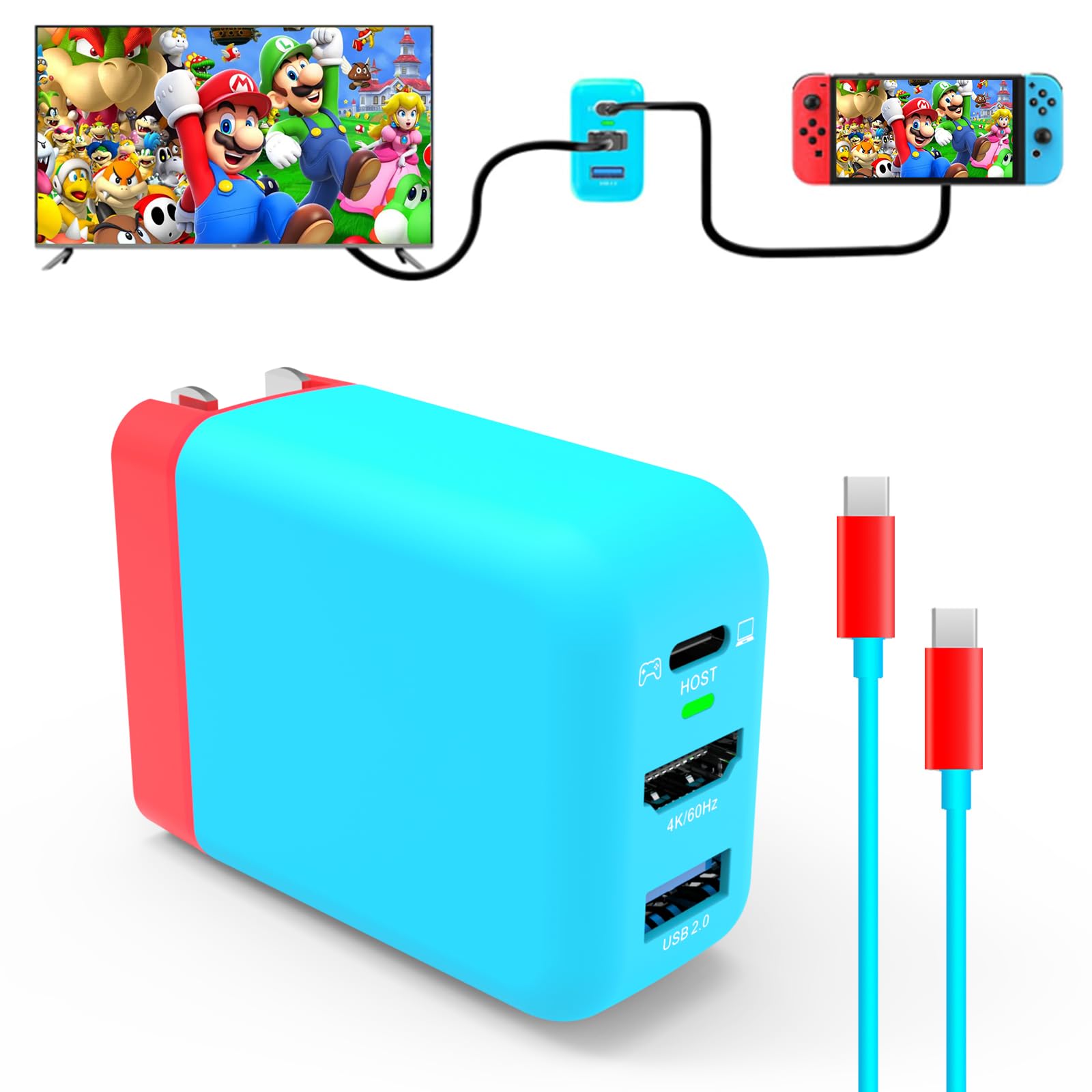 Japanese Basicolor Switch Dock Charges Games Switch New Semiconductor Material GaN Type C High Speed Charger 3 HDMI Conversion Adapter 65W Compatible
Japanese Basicolor Switch Dock Charges Games Switch New Semiconductor Material GaN Type C High Speed Charger 3 HDMI Conversion Adapter 65W Compatible