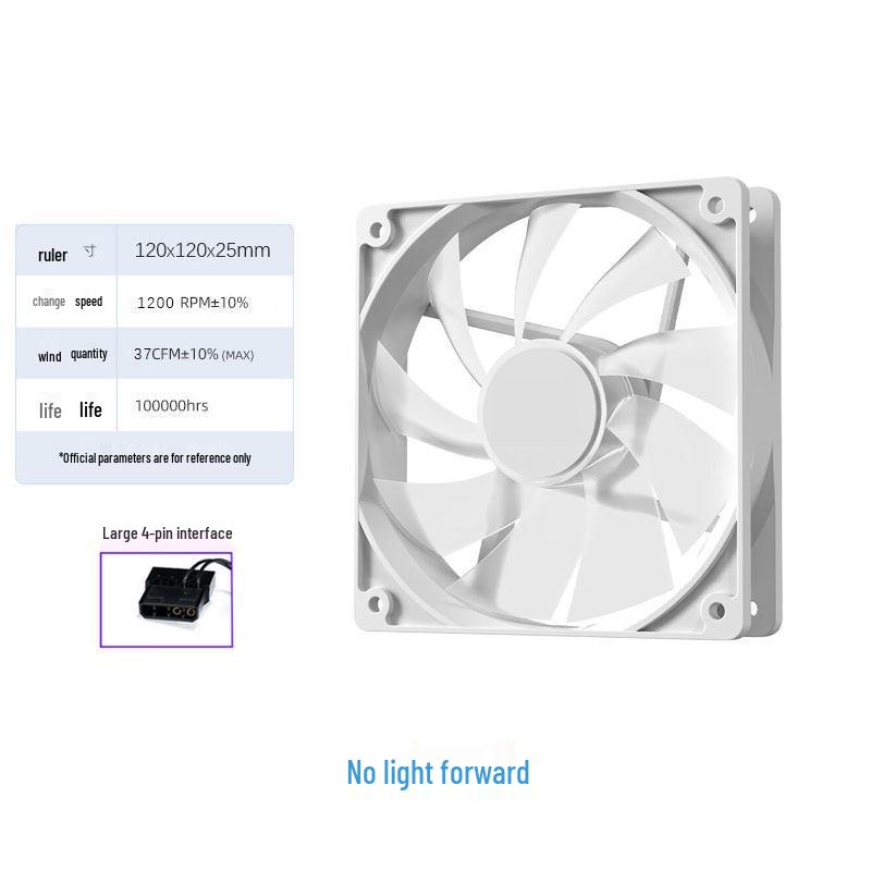 Black Frame 12cm Silent Cooling Fan with 4-Pin Interface for Desktop Case
Black Frame 12cm Silent Cooling Fan with 4-Pin Interface for Desktop Case