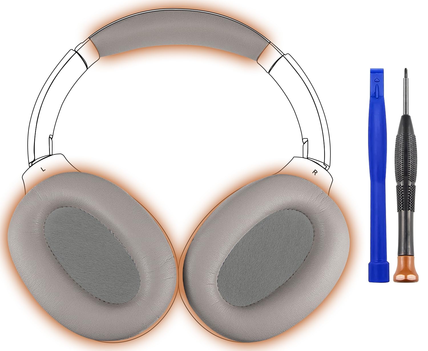 SOULWIT Ear Pad Headband Set for Sony Headset Replacement Kit Headphone Replacement Ear DIY Head Strap Repair Parts Gold + WH-1000XM2 (WH1000XM2) & золотий
SOULWIT Ear Pad Headband Set for Sony Headset Replacement Kit Headphone Replacement Ear DIY Head Strap Repair Parts Gold + WH-1000XM2 (WH1000XM2) & золотий