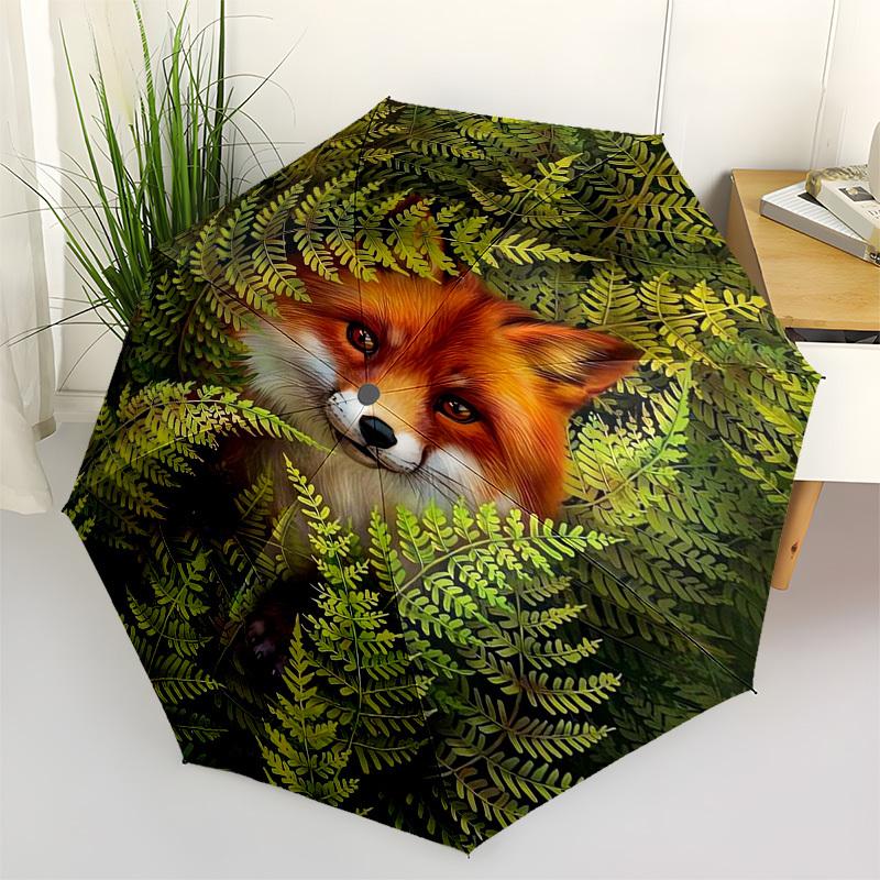 1pc Fox in Ferns Nature Scene Umbrella with Plastic Handle,Vibrant Cartoon Pattern,Multi-functional UmbrellaPT214
1pc Fox in Ferns Nature Scene Umbrella with Plastic Handle,Vibrant Cartoon Pattern,Multi-functional UmbrellaPT214