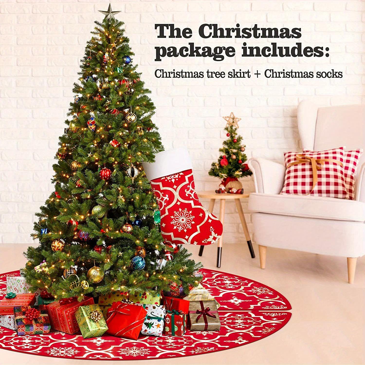 48 Inch, Large Christmas Tree Skirt, Christmas Soft Cover Cushion Decoration, Snowflake Collar Farmhouse Tree Skirt for Holiday Party Pack of 1 червоний
48 Inch, Large Christmas Tree Skirt, Christmas Soft Cover Cushion Decoration, Snowflake Collar Farmhouse Tree Skirt for Holiday Party Pack of 1 червоний