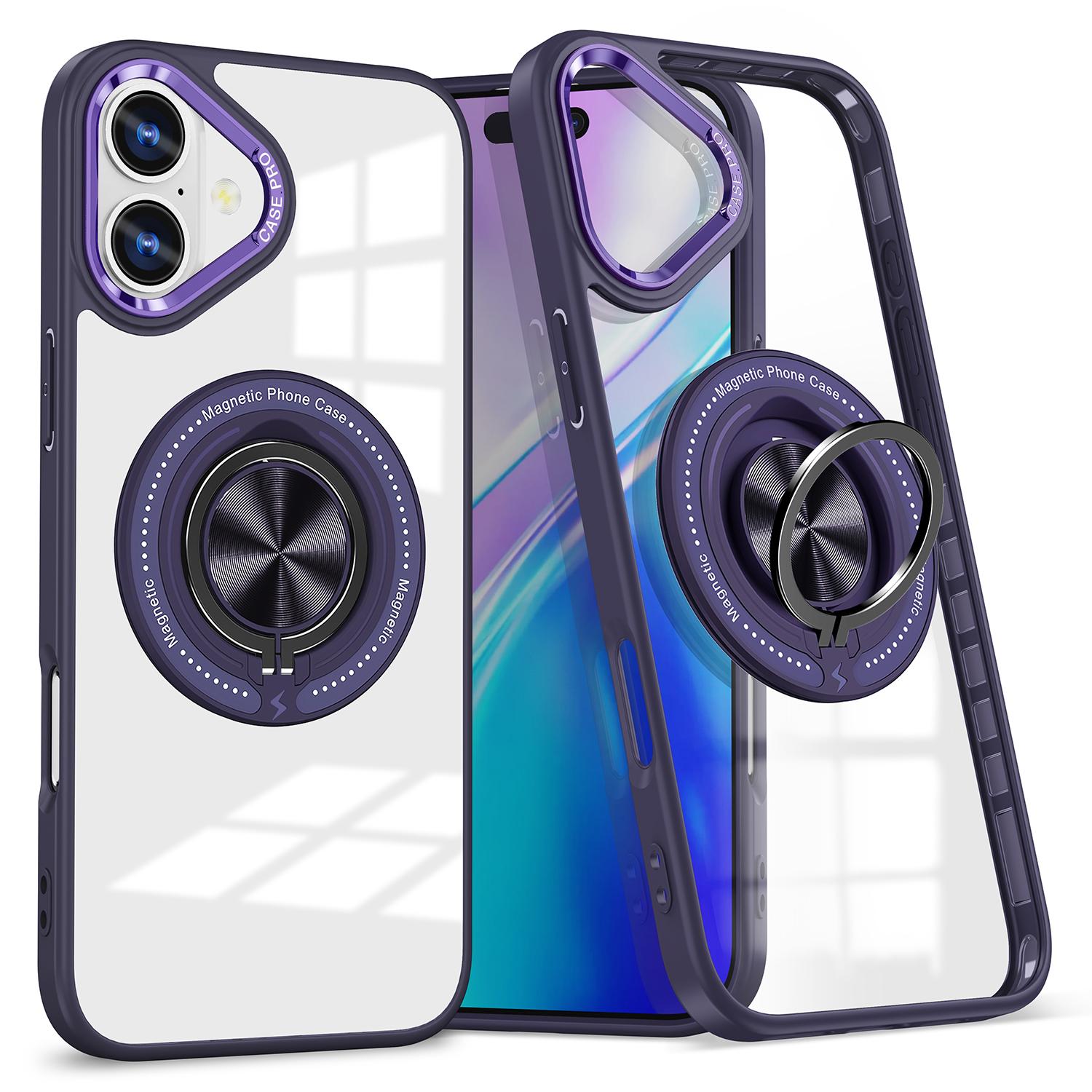 For iPhone 16 Plus Case Magnetic Ring Holder Kickstand PC+TPU Phone Cover F
For iPhone 16 Plus Case Magnetic Ring Holder Kickstand PC+TPU Phone Cover F
