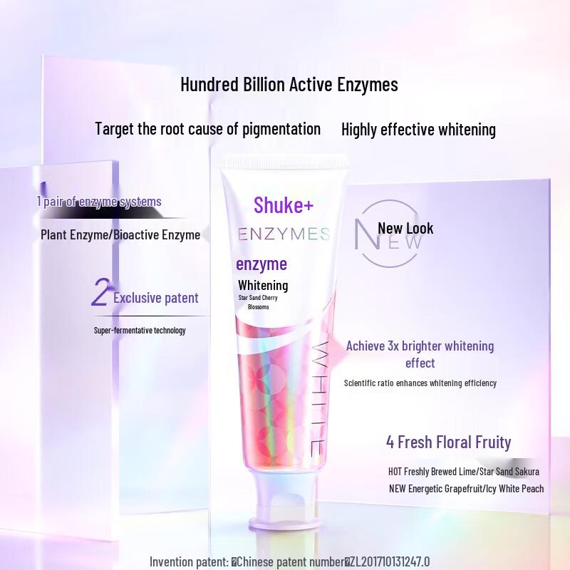 Shuke Expert Whitening Enzyme Toothpaste - Icy Peach (2 x 120g)
Shuke Expert Whitening Enzyme Toothpaste - Icy Peach (2 x 120g)