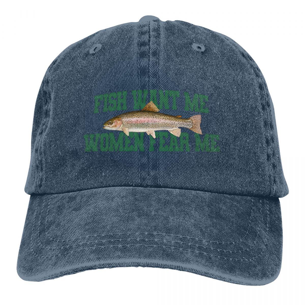 Fish Want Me Women Fear Me Meme Fishing Lover Retro Baseball Hat Cotton Sun Protaction Caps Unisex Casual Golf Hats One Size
Fish Want Me Women Fear Me Meme Fishing Lover Retro Baseball Hat Cotton Sun Protaction Caps Unisex Casual Golf Hats One Size