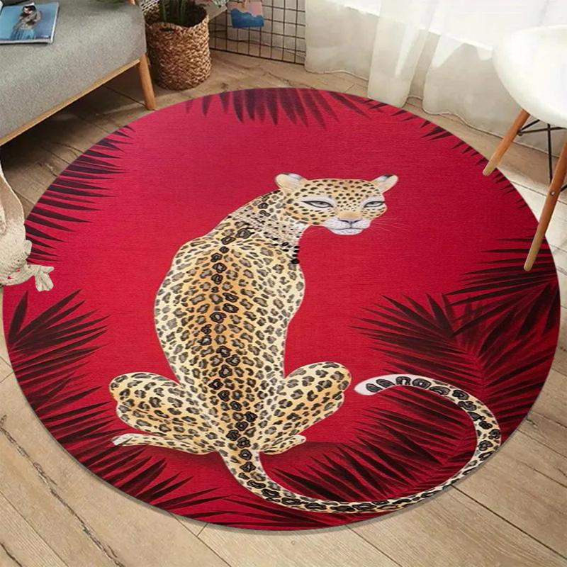 Leopard Print Round Carpet Brown Double Cheetah Pattern Rug for Living Room Bedroom Non Slip Floor Mat Exotic Safari Home Decor 80cmx80cm
Leopard Print Round Carpet Brown Double Cheetah Pattern Rug for Living Room Bedroom Non Slip Floor Mat Exotic Safari Home Decor 80cmx80cm