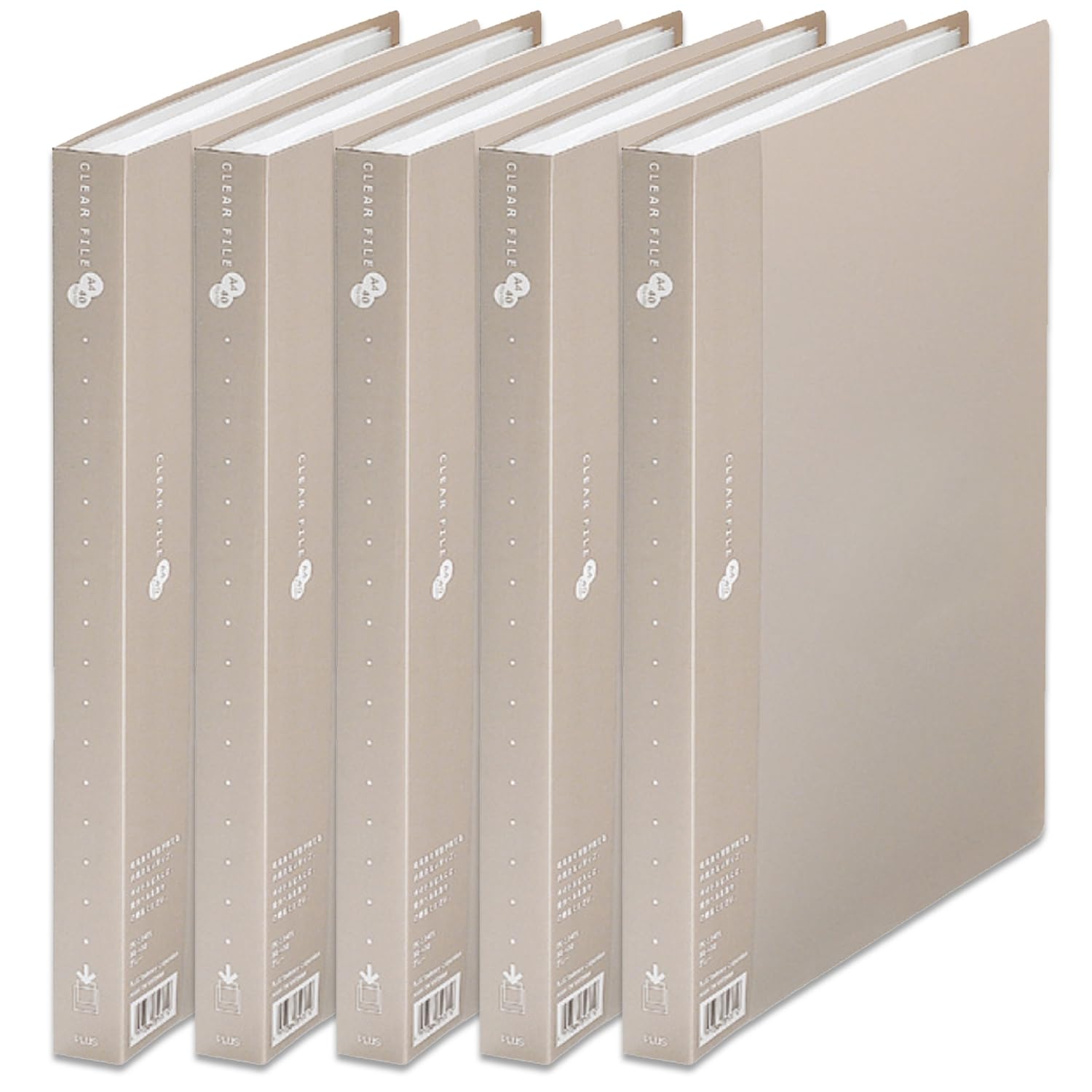 Plus Clear File Super Economy A4 Vertical 40 Pockets Gray 5 Book Set FC-124EL 88-430×5
Plus Clear File Super Economy A4 Vertical 40 Pockets Gray 5 Book Set FC-124EL 88-430×5