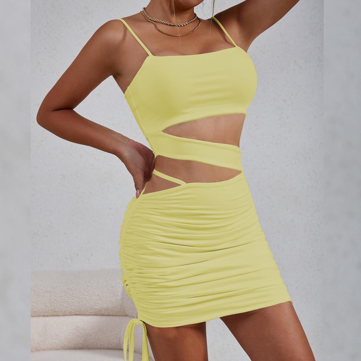 Updated Summer Womens Clothing Sexy Suspender Hollow Pleated Dress M
Updated Summer Womens Clothing Sexy Suspender Hollow Pleated Dress M