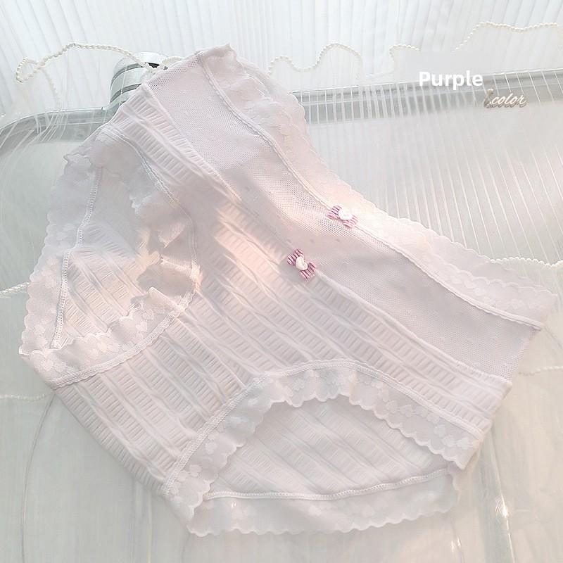 Female Summer Flimsy Sexy Lace Bow Bubble Net Yarn 7A Bacteristatic Breathable Briefs M
Female Summer Flimsy Sexy Lace Bow Bubble Net Yarn 7A Bacteristatic Breathable Briefs M