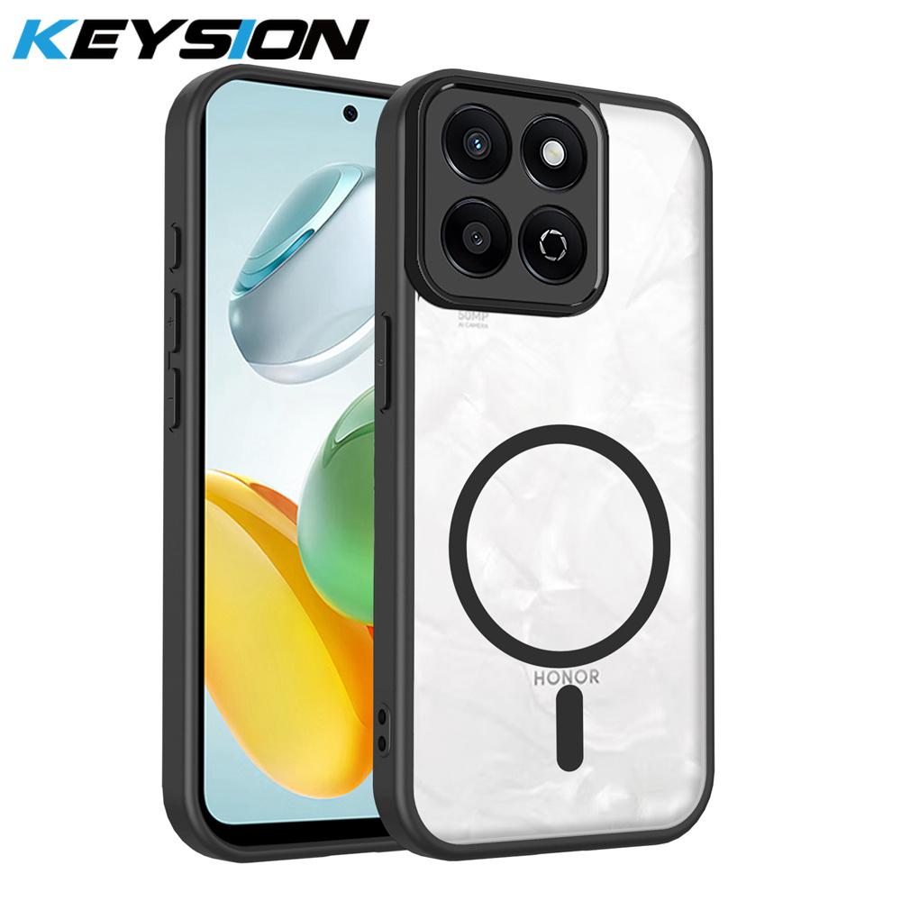 KEYSION Transparent Magnetic Phone Case for HONOR X7c X8c X6c Silicone+PC HD Clear Shockproof Back Cover for Honor 200 Smart 5G for Honor X7c чёрный
KEYSION Transparent Magnetic Phone Case for HONOR X7c X8c X6c Silicone+PC HD Clear Shockproof Back Cover for Honor 200 Smart 5G for Honor X7c чёрный