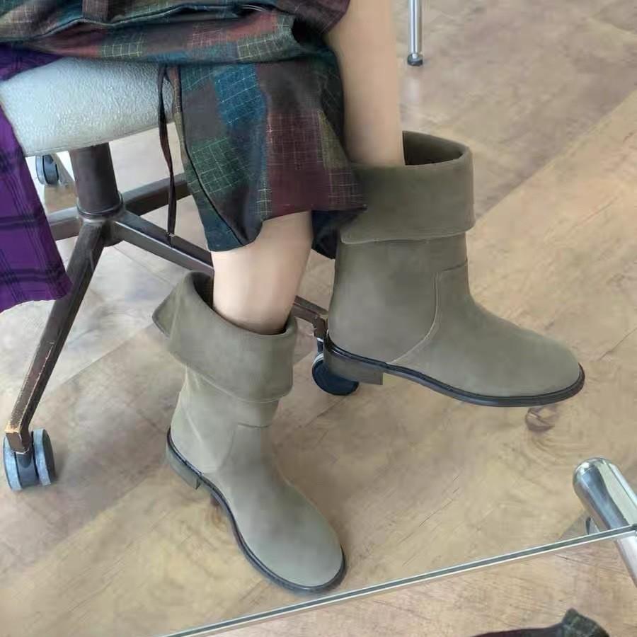 New round head frosted leather lapel two wear thick heel versatile temperament short boots knight boots 40 хаки
New round head frosted leather lapel two wear thick heel versatile temperament short boots knight boots 40 хаки