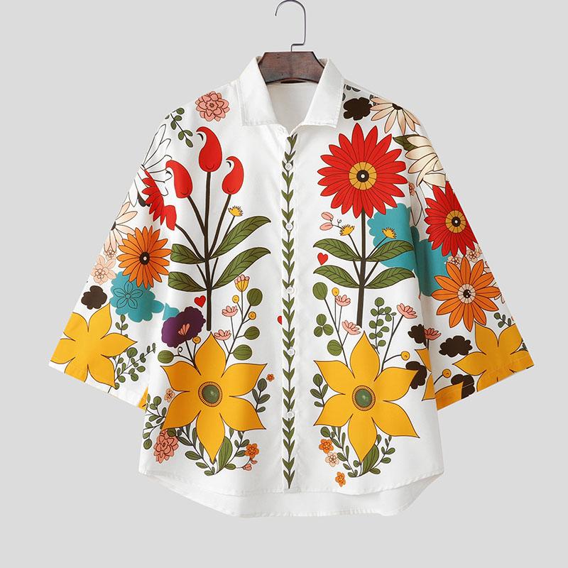 INCERUN свободные мужские рубашки с воротником-лацканами, рукавом 3/4, пуговицами, цветочным принтом, повседневные рубашки для отдыха S белый
INCERUN свободные мужские рубашки с воротником-лацканами, рукавом 3/4, пуговицами, цветочным принтом, повседневные рубашки для отдыха S белый