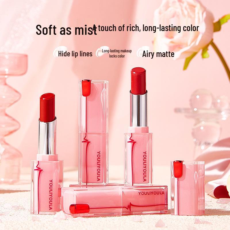 Yuli Yula Velvet Matte Waterproof Lipstick - Long-Lasting, Soft Mist, Non-Drying, and Fade-Resistant.
Yuli Yula Velvet Matte Waterproof Lipstick - Long-Lasting, Soft Mist, Non-Drying, and Fade-Resistant.