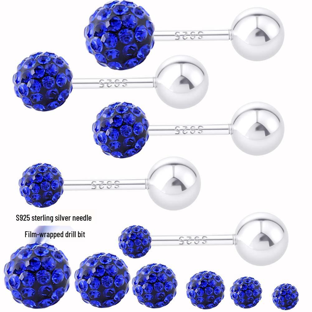 S925 Sterling Silver Needle Round Bead Shamballa Sparkling Diamond Stud Earrings for Earring Holes 6mm Pair
S925 Sterling Silver Needle Round Bead Shamballa Sparkling Diamond Stud Earrings for Earring Holes 6mm Pair