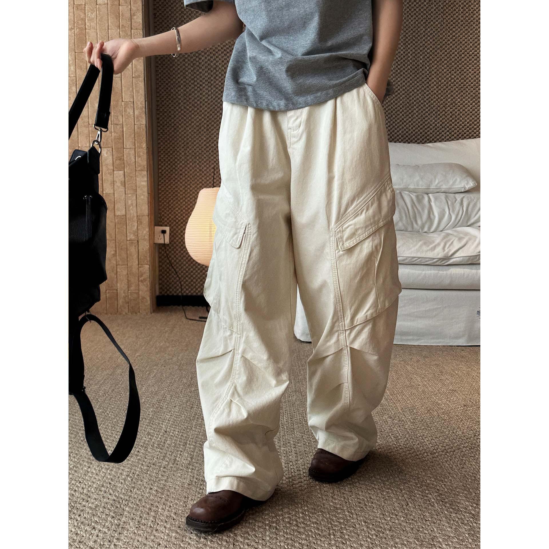 Johnature Spring Korean Version Simple Pleated Straight-Leg Large Pocket Pants Loose Fit Women Trousers L слонова кістка
Johnature Spring Korean Version Simple Pleated Straight-Leg Large Pocket Pants Loose Fit Women Trousers L слонова кістка
