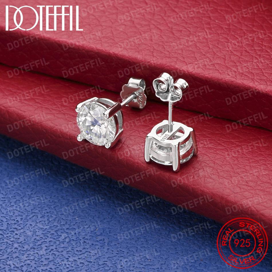 925 Silver Moissanite Stud Earring D Color 0.1-2CT With GRA Diamond Test For Women Wedding Party Jewelry 0.1CT 3mm
925 Silver Moissanite Stud Earring D Color 0.1-2CT With GRA Diamond Test For Women Wedding Party Jewelry 0.1CT 3mm