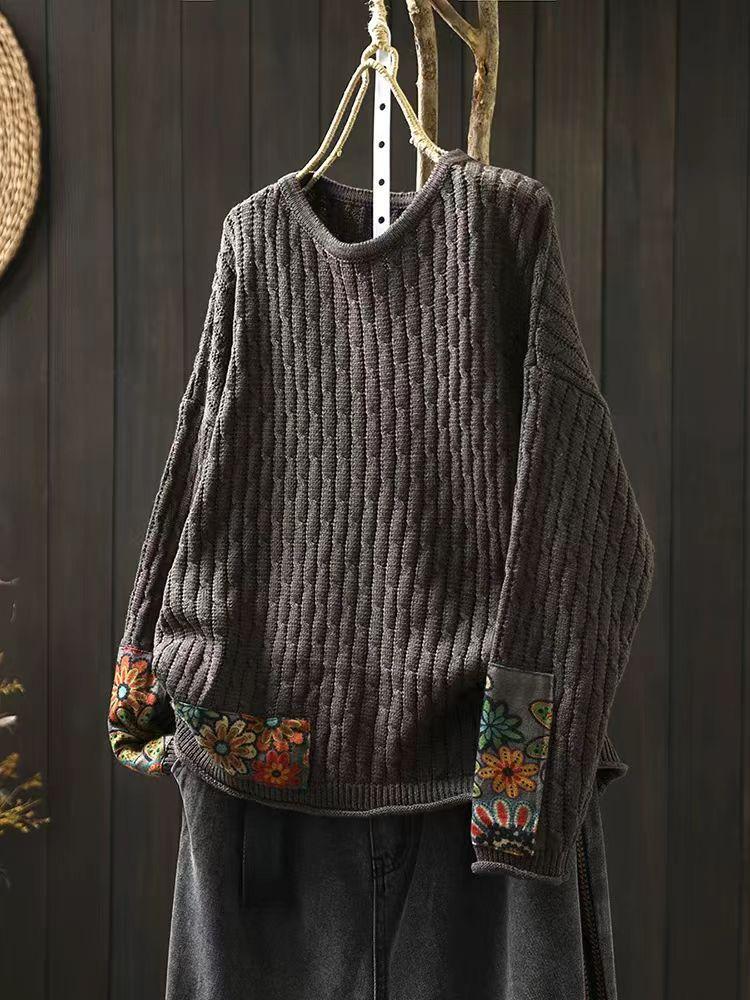 Женский зимний винтажный свободный свитер с круглым вырезом и заплатками, повседневный свитер с длинными рукавами в китайском стиле One Size кофейный
Женский зимний винтажный свободный свитер с круглым вырезом и заплатками, повседневный свитер с длинными рукавами в китайском стиле One Size кофейный