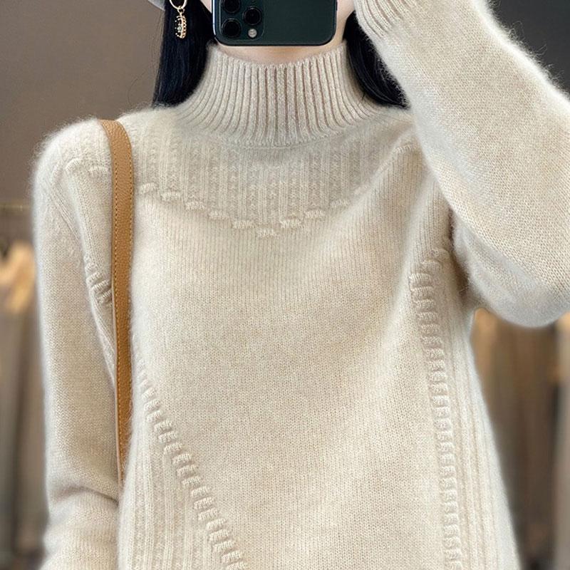 Early autumn new semi-turtleneck sweater women s thickened warm loose fashion short versatile bottoming knitted sweater women S recommends 80-45kg
Early autumn new semi-turtleneck sweater women s thickened warm loose fashion short versatile bottoming knitted sweater women S recommends 80-45kg