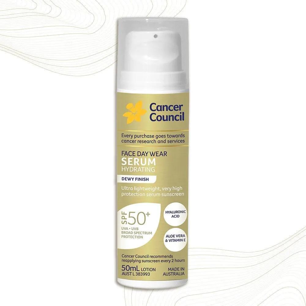 UV Protection Hyaluronic Acid Moisturizing Sun Serum SPF50+ Cancer Council 50ml
UV Protection Hyaluronic Acid Moisturizing Sun Serum SPF50+ Cancer Council 50ml