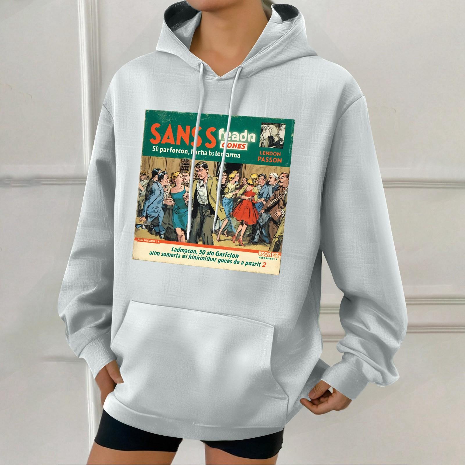 Женская модная толстовка с капюшоном в стиле ретро с принтом и карманами XL
Женская модная толстовка с капюшоном в стиле ретро с принтом и карманами XL