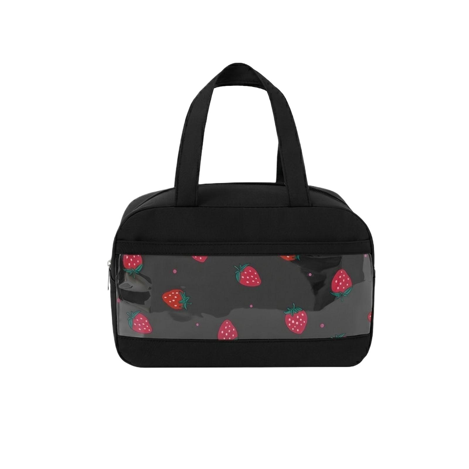 Insulated Lunch Bag Portable Handheld Bento Box Carrier with Strawberry Pattern Clear Front Pocket and Double Handle for Students and Office one size чёрный
Insulated Lunch Bag Portable Handheld Bento Box Carrier with Strawberry Pattern Clear Front Pocket and Double Handle for Students and Office one size чёрный