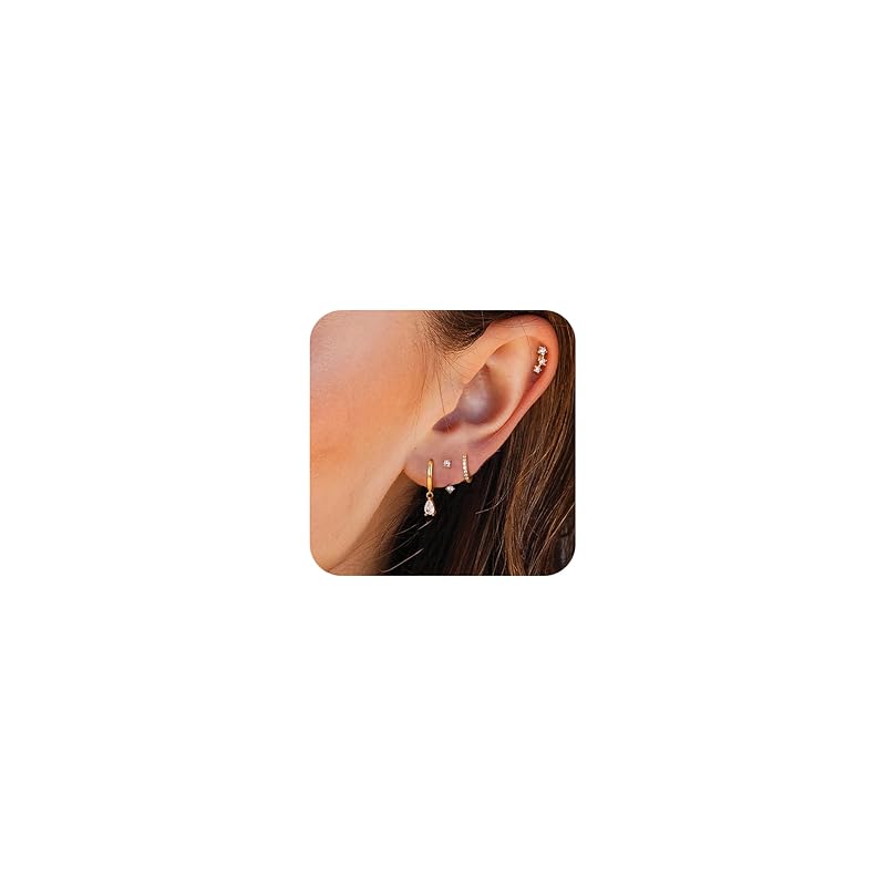 ORAZIO 4 pair set earrings ladies Popularity hoop earrings stud earrings stainless Compatible with metal allergies Leave it on star heart zirconia
ORAZIO 4 pair set earrings ladies Popularity hoop earrings stud earrings stainless Compatible with metal allergies Leave it on star heart zirconia