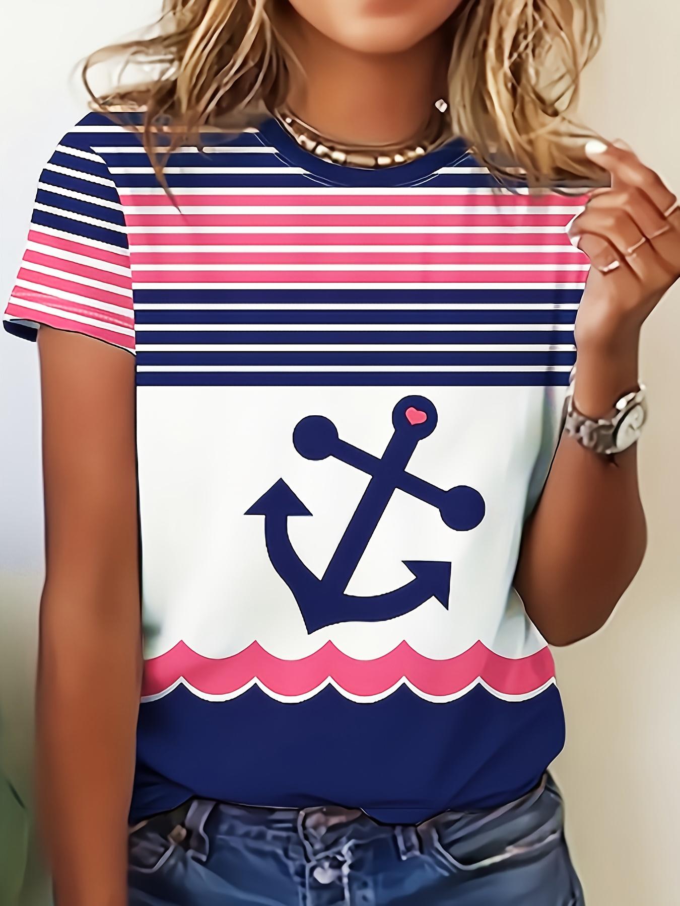 Round neck women s short-sleeved printed T-shirt with stripes, skin-friendly fabric and comfortable XXS
Round neck women s short-sleeved printed T-shirt with stripes, skin-friendly fabric and comfortable XXS