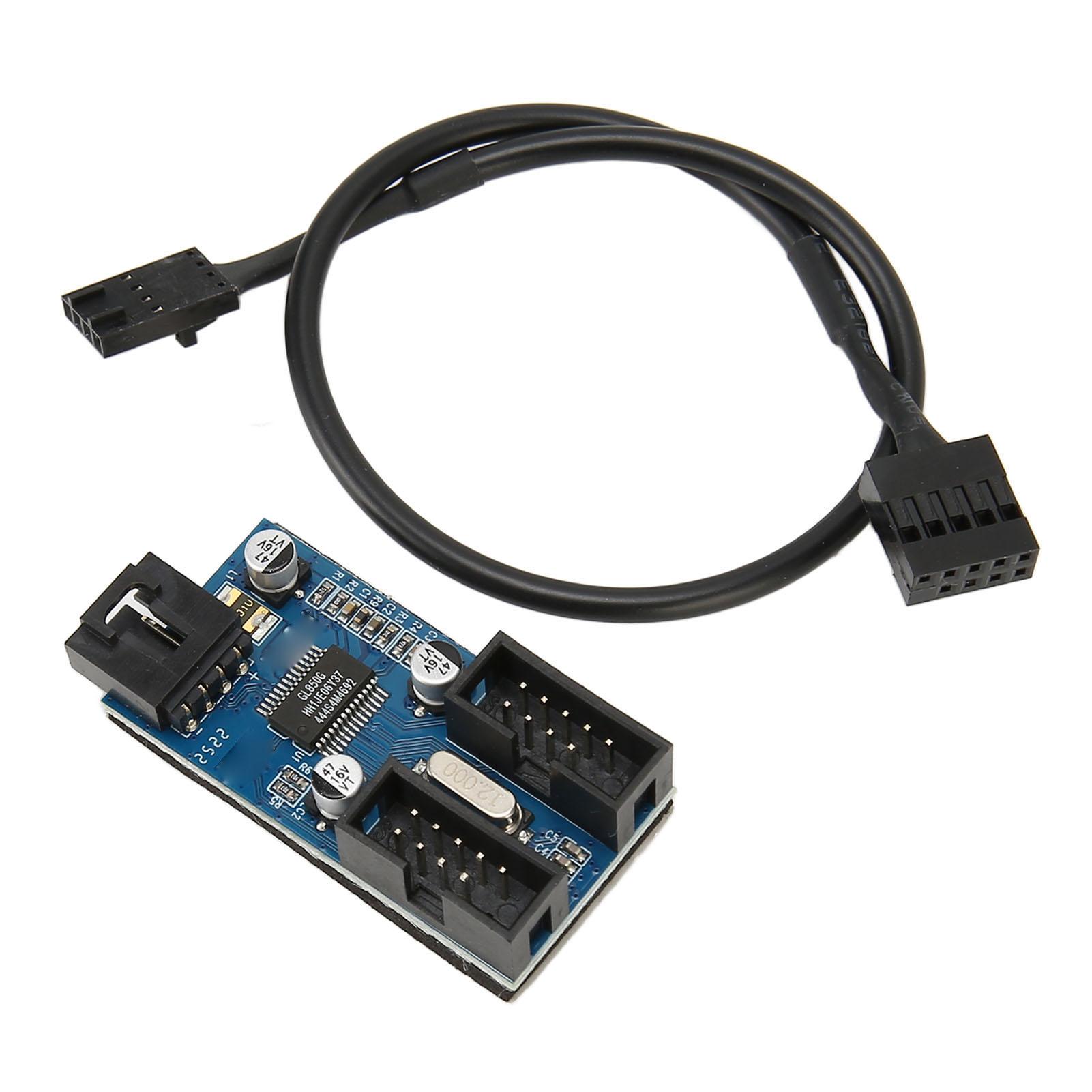 Motherboard USB 2.0 9pin Header 1 to 2 Extension Hub Splitter Adapter Stable Power Supply Plug and Play USB Header
Motherboard USB 2.0 9pin Header 1 to 2 Extension Hub Splitter Adapter Stable Power Supply Plug and Play USB Header