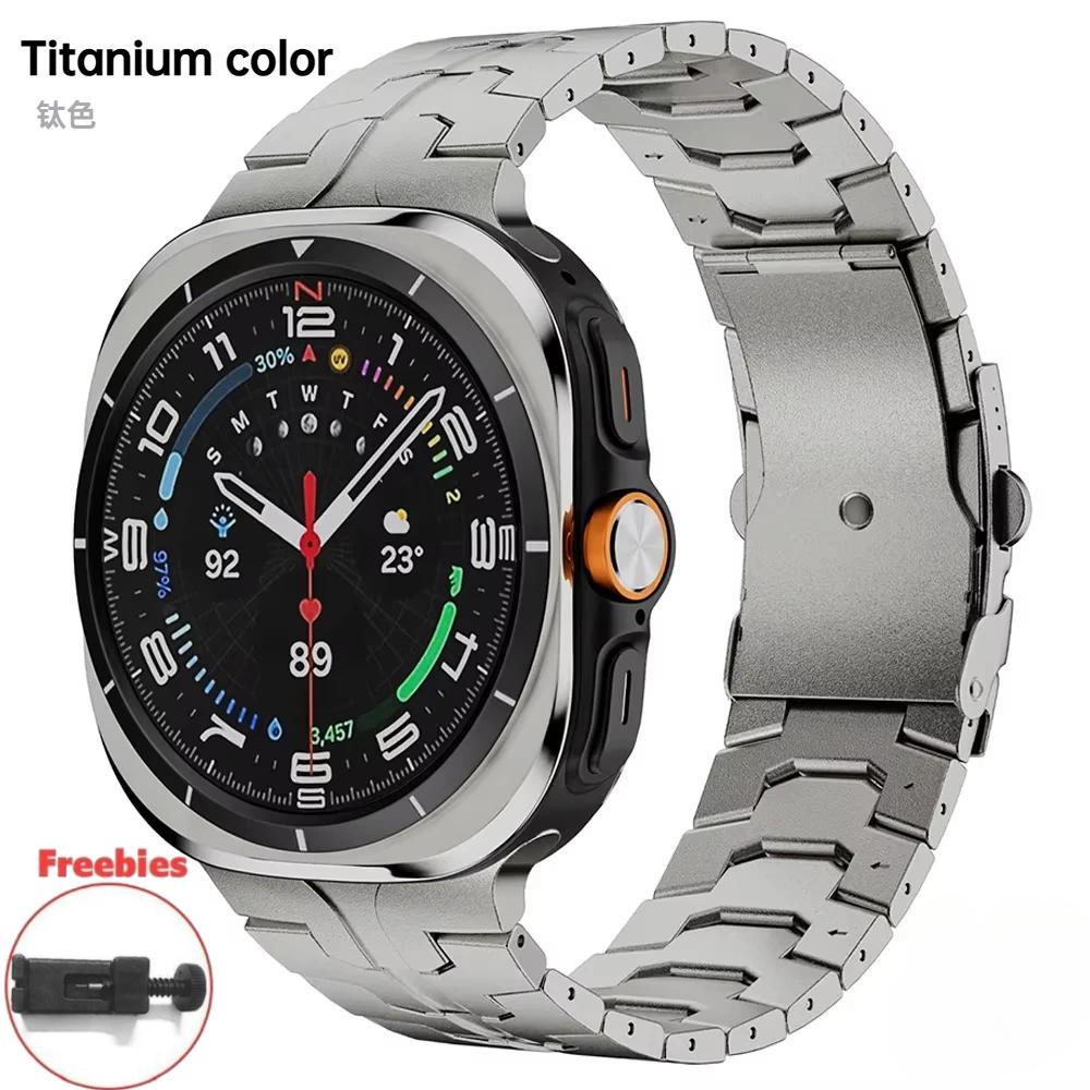 Розкішний чоловічий ремінець для годинника для Samsung Galaxy Ultra Watch 47 мм Титановий металевий ремінець для Galaxy Ultra 47 Аксесуари для смарт-годинника з нержавіючої сталі Titanium alloy
Розкішний чоловічий ремінець для годинника для Samsung Galaxy Ultra Watch 47 мм Титановий металевий ремінець для Galaxy Ultra 47 Аксесуари для смарт-годинника з нержавіючої сталі Titanium alloy