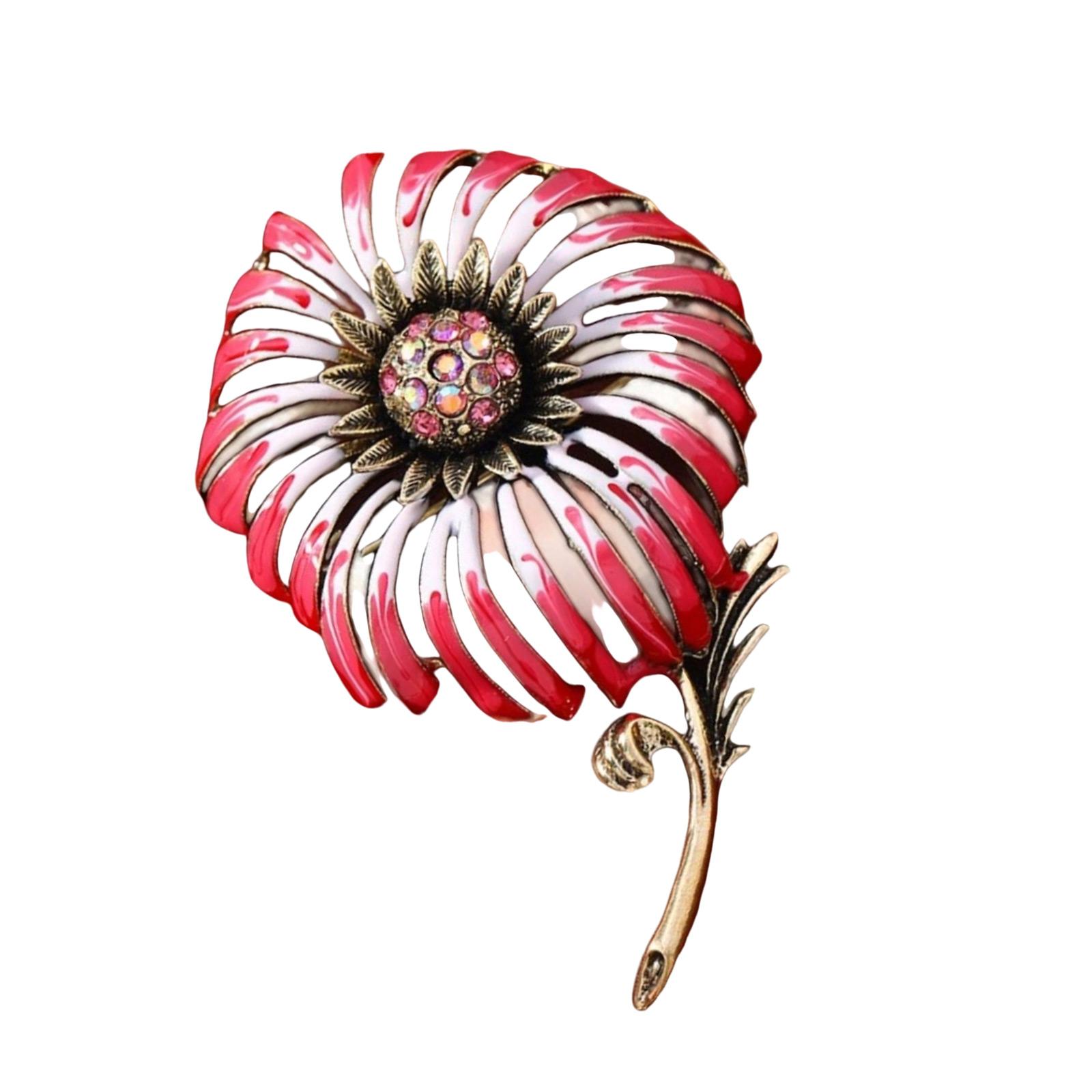 Artisanal Crafted Dandelions Brooch Antique Gold Plated Floral Jewelry Enamel Petals AB Rhinestones Center Accessory красный
Artisanal Crafted Dandelions Brooch Antique Gold Plated Floral Jewelry Enamel Petals AB Rhinestones Center Accessory красный