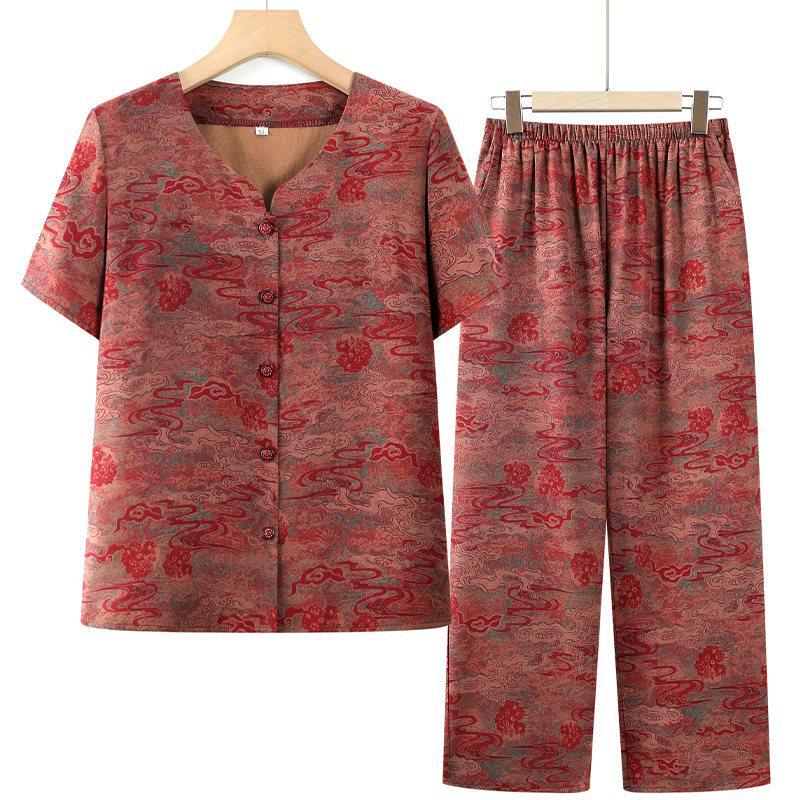 Grandma s Summer Ice Silk Short Sleeve Set for Women: Cool, Comfortable Shirts for Middle-Aged and Elderly Ladies 5XL (Recommended 145-160 jin)
Grandma s Summer Ice Silk Short Sleeve Set for Women: Cool, Comfortable Shirts for Middle-Aged and Elderly Ladies 5XL (Recommended 145-160 jin)
