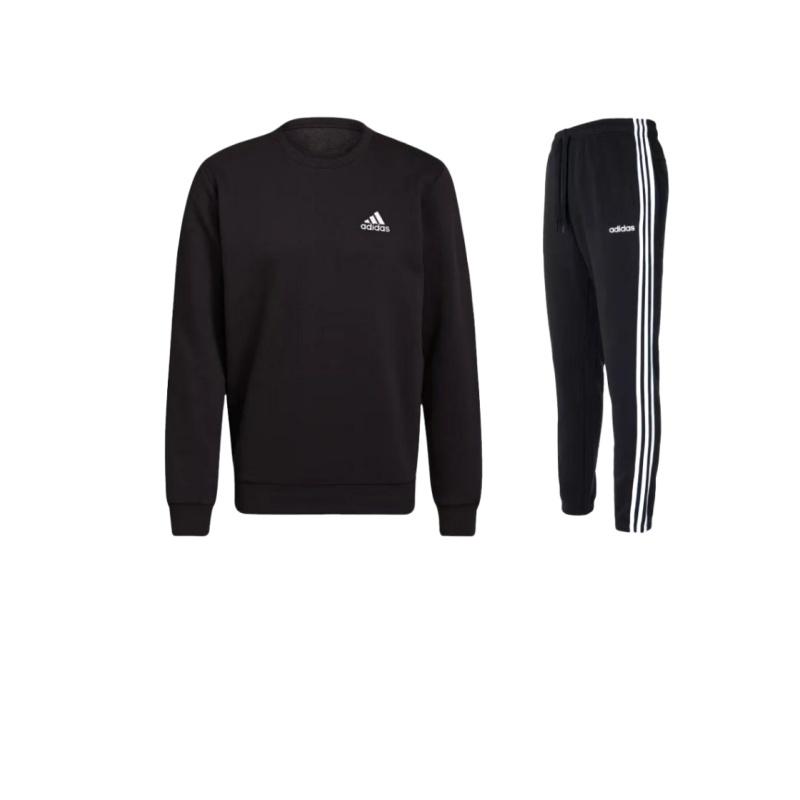 Adidas Свитшот с длинным рукавом и логотипом, однотонные удобные длинные брюки, повседневный спортивный комплект, унисекс, толстовка, брюки, черный цвет DQ3093+-GV5295
Adidas Свитшот с длинным рукавом и логотипом, однотонные удобные длинные брюки, повседневный спортивный комплект, унисекс, толстовка, брюки, черный цвет DQ3093+-GV5295