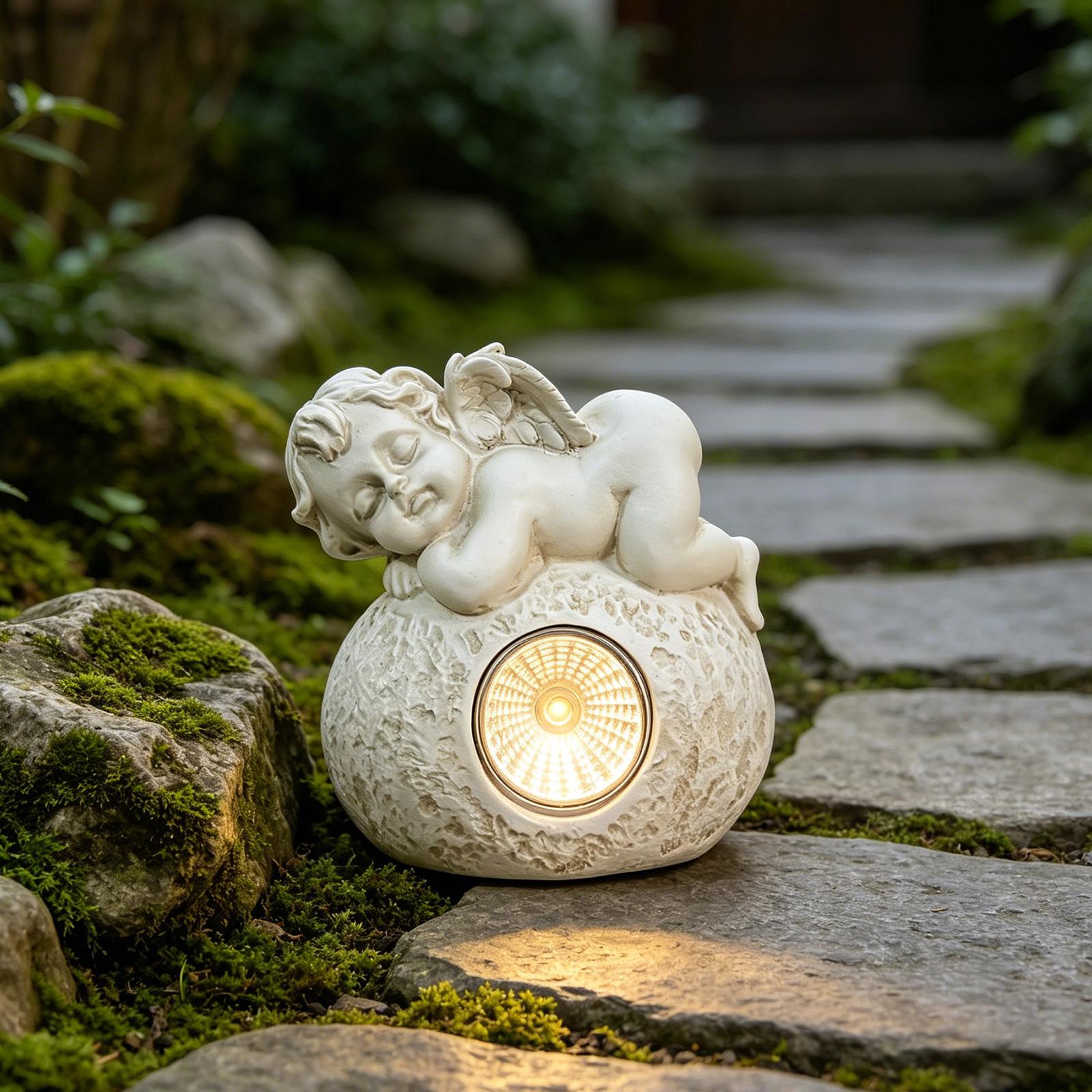 Solar Powered Garden Statue Angel Figurine Sleeping on Rock Resin Outdoor Decorative Lawn Ornament with Built-in LED Light for Patio Yard One Size білий
Solar Powered Garden Statue Angel Figurine Sleeping on Rock Resin Outdoor Decorative Lawn Ornament with Built-in LED Light for Patio Yard One Size білий