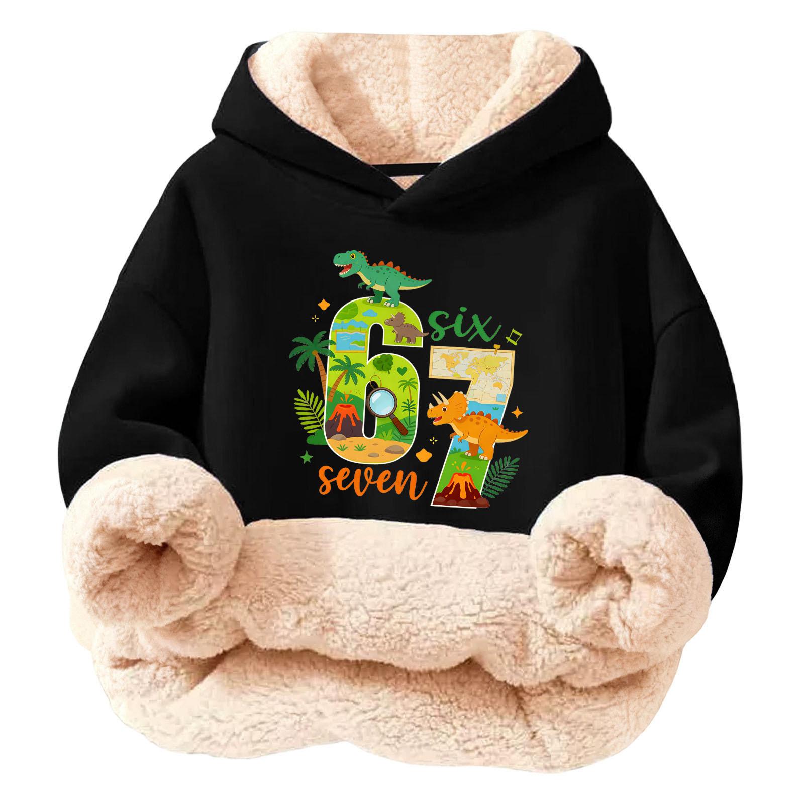 Children s Fashionable Printing Casual Fleece Hooded Loose Fit Hoodie Without Pockets 120 чорний
Children s Fashionable Printing Casual Fleece Hooded Loose Fit Hoodie Without Pockets 120 чорний