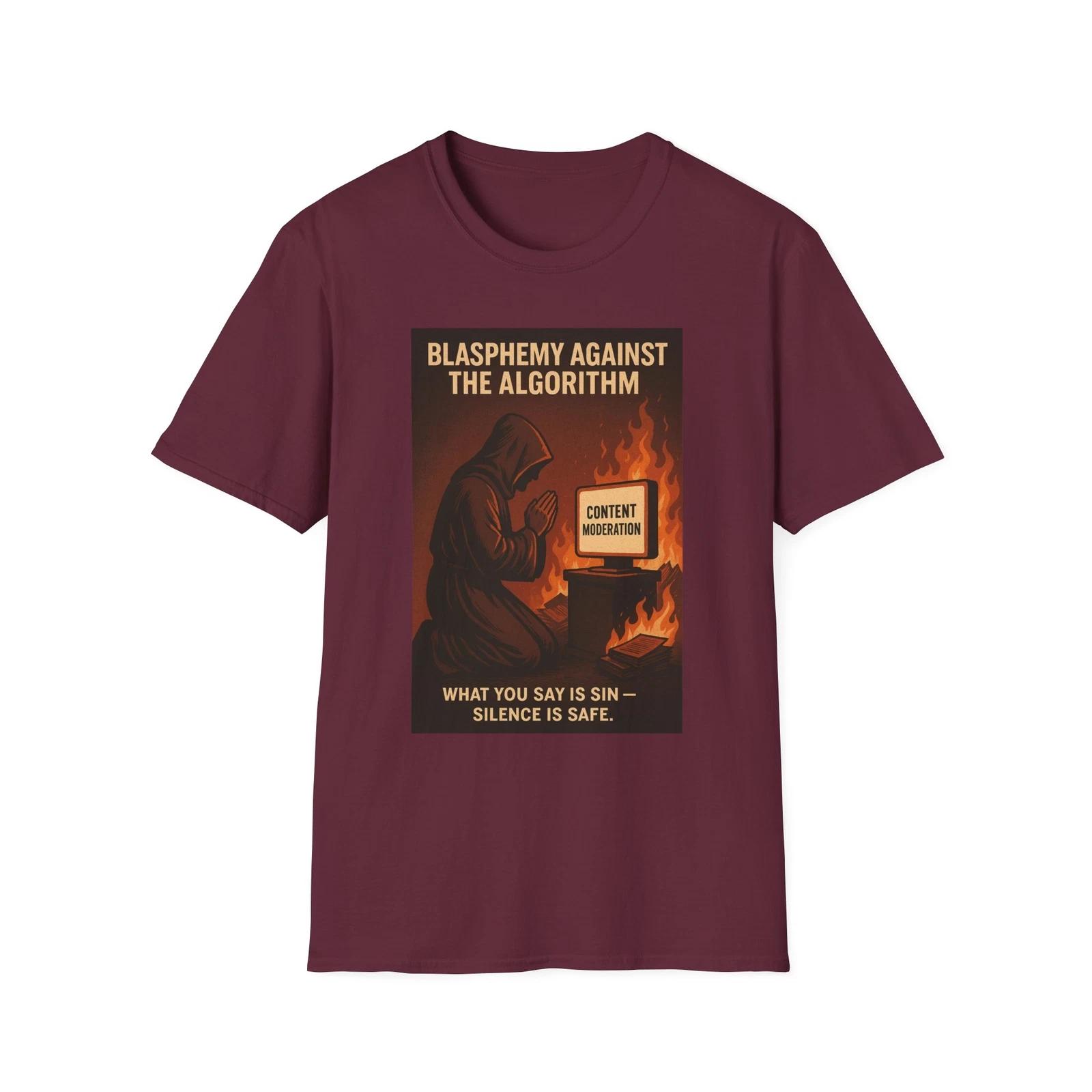 Blasphemy Against The Algorithm Shirt, America First Anti-Globalist Tee, USA Tee L
Blasphemy Against The Algorithm Shirt, America First Anti-Globalist Tee, USA Tee L