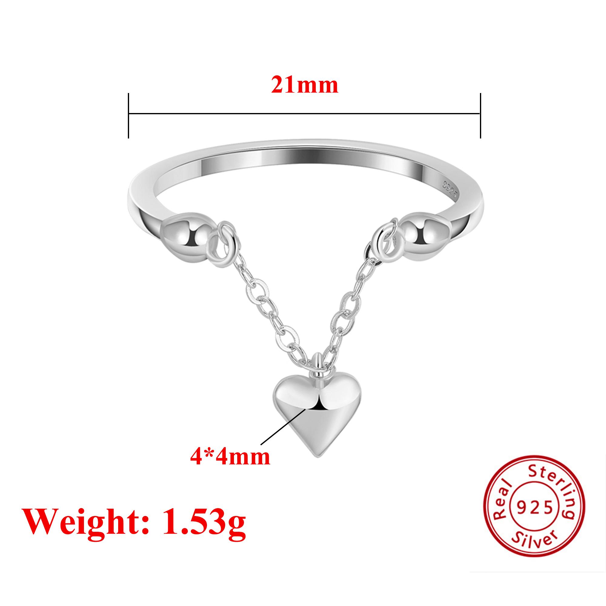 Effie Queen 925 Sterling Silver Open Ring With 4mm Heart Decoration Finger Accessory Women Jewelry Romantic Gift for Her APR40 срібний
Effie Queen 925 Sterling Silver Open Ring With 4mm Heart Decoration Finger Accessory Women Jewelry Romantic Gift for Her APR40 срібний