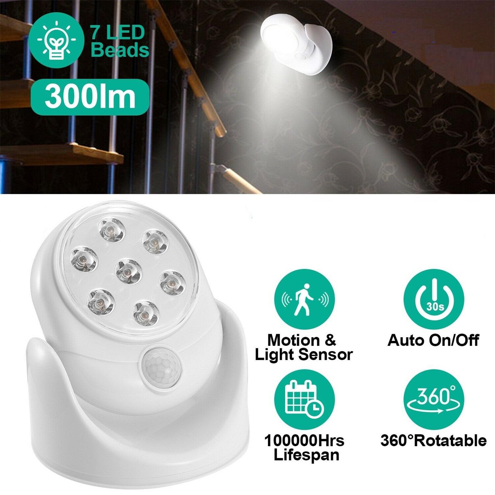 Led Motion Light Built In Sensitive Sensor 300lm 360 Degree Rotating Indoor Cordless Stairs Wall Lamp White
Led Motion Light Built In Sensitive Sensor 300lm 360 Degree Rotating Indoor Cordless Stairs Wall Lamp White
