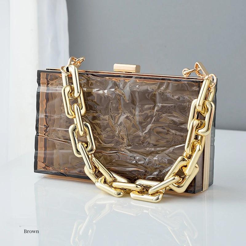 New Ice Cracks Acrylic Handbags Female Transparent Box Bags Fashion Candy Color Shoulder Crossbody Bags Luxury Designer Handbag
New Ice Cracks Acrylic Handbags Female Transparent Box Bags Fashion Candy Color Shoulder Crossbody Bags Luxury Designer Handbag
