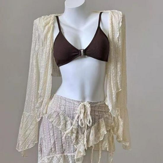 Exclusive Sexy Split Bikini Four-Piece Set: High-End Beach Holiday Swimwear S (80-95 jin) темно-коричневого кольору
Exclusive Sexy Split Bikini Four-Piece Set: High-End Beach Holiday Swimwear S (80-95 jin) темно-коричневого кольору