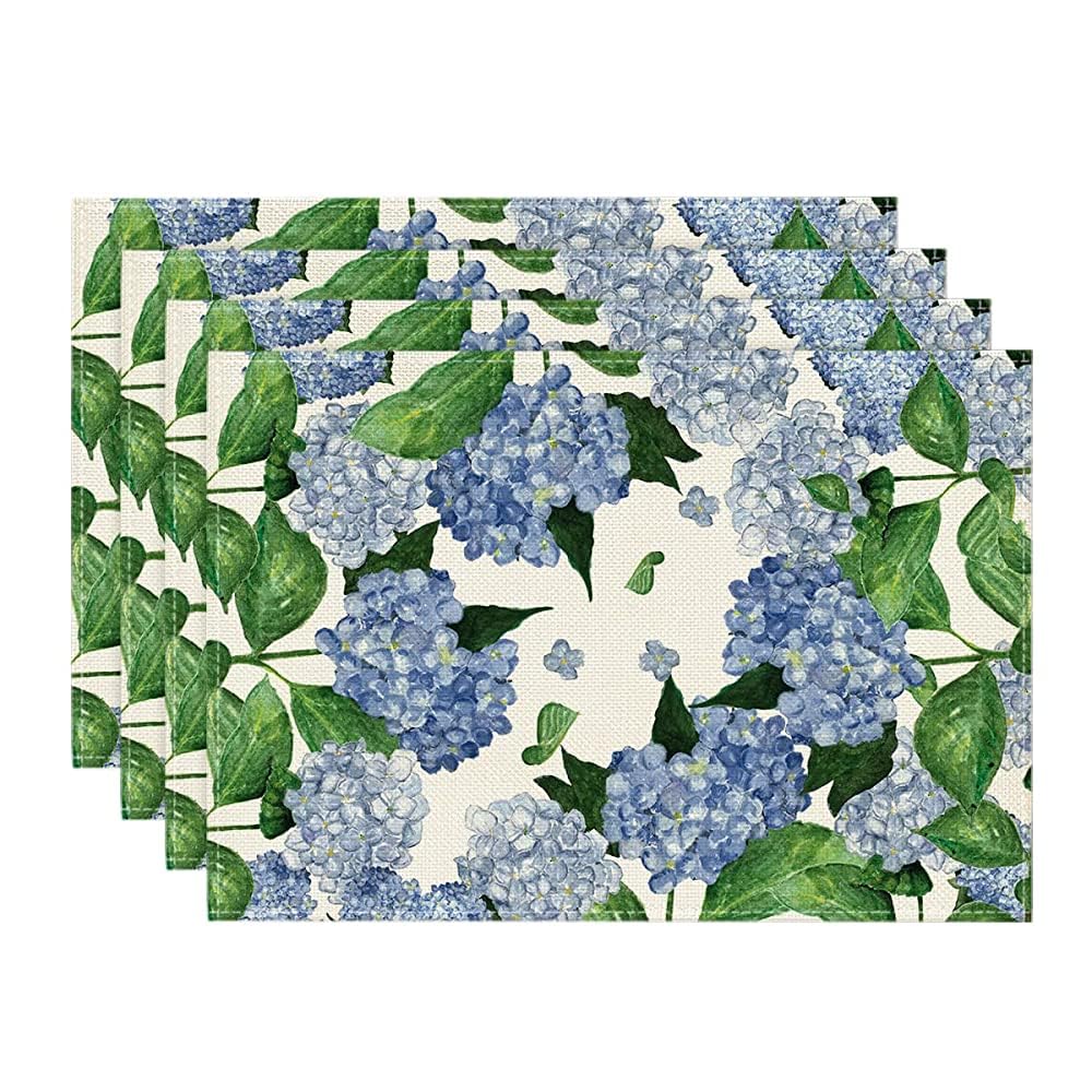 Watercolor Hydrangea Summer Placemats Set of 6, 12x18 Inch Seasonal Spring Table Mats for Party Kitchen Dining Decoration 12 x 18 , Placemats Set of 4
Watercolor Hydrangea Summer Placemats Set of 6, 12x18 Inch Seasonal Spring Table Mats for Party Kitchen Dining Decoration 12 x 18 , Placemats Set of 4