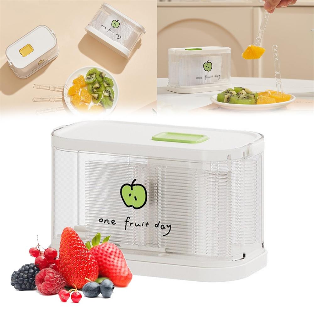Push-Type Fruit Fork Dispenser Box with 50Pcs Disposable Food-Grade Forks (BPA-Free,No FDA) Green
Push-Type Fruit Fork Dispenser Box with 50Pcs Disposable Food-Grade Forks (BPA-Free,No FDA) Green