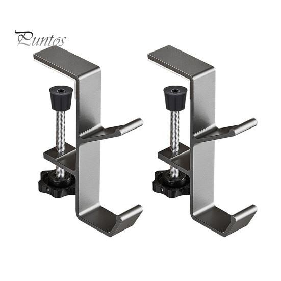 2 шт. крючки для держателей сумок, нержавеющие, легко устанавливаются, регулируемые, универсальные, зажимные, для сумок и рюкзаков серый