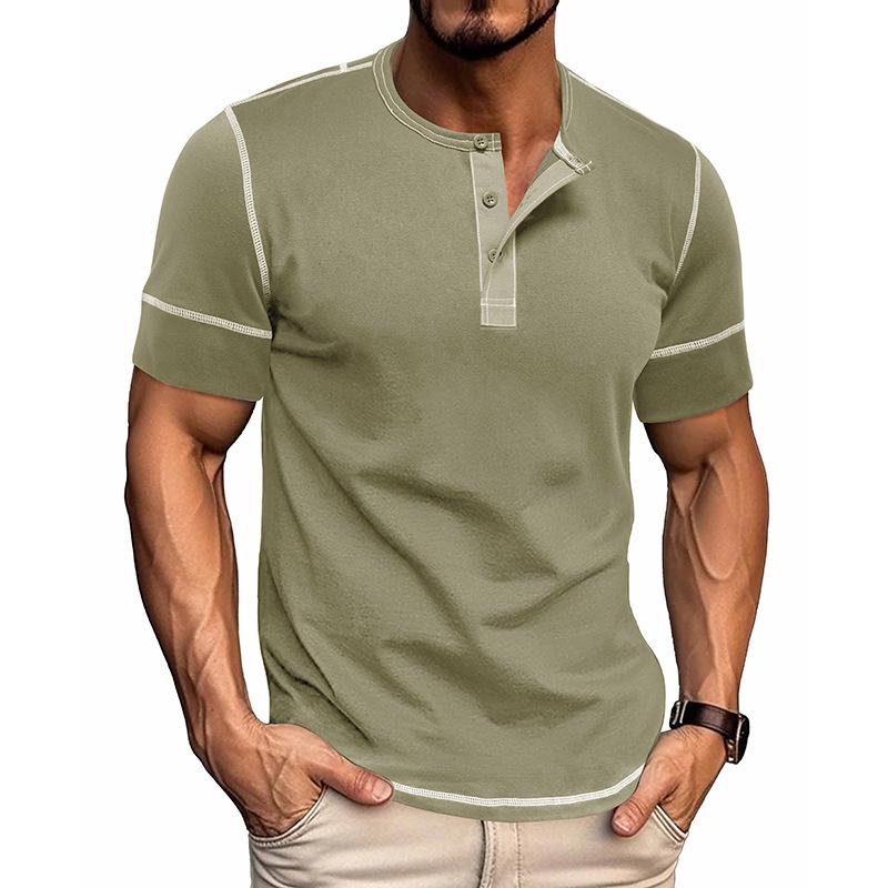 Summer New Men s Muscle Henley Shirt Men s Colour Blocking Round Neck T-shirt Short Sleeve Tops XXXL зелений
Summer New Men s Muscle Henley Shirt Men s Colour Blocking Round Neck T-shirt Short Sleeve Tops XXXL зелений