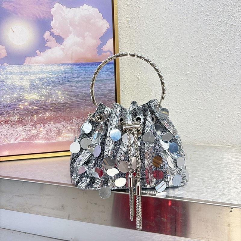 Bright Sequined Evening Bags Fashion Colorful Chain Shoulder Crossbody Bags Metal Bucket Party Wedding Clutch срібний
Bright Sequined Evening Bags Fashion Colorful Chain Shoulder Crossbody Bags Metal Bucket Party Wedding Clutch срібний