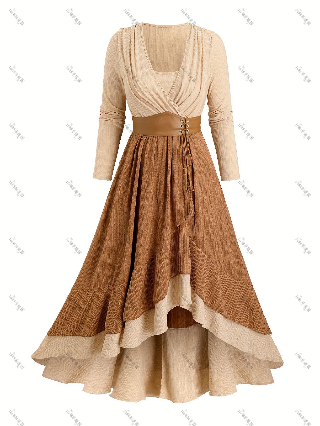 Patchwork Lace-up Plus Size Tassel Hem Ruffle Dress 2XL
Patchwork Lace-up Plus Size Tassel Hem Ruffle Dress 2XL