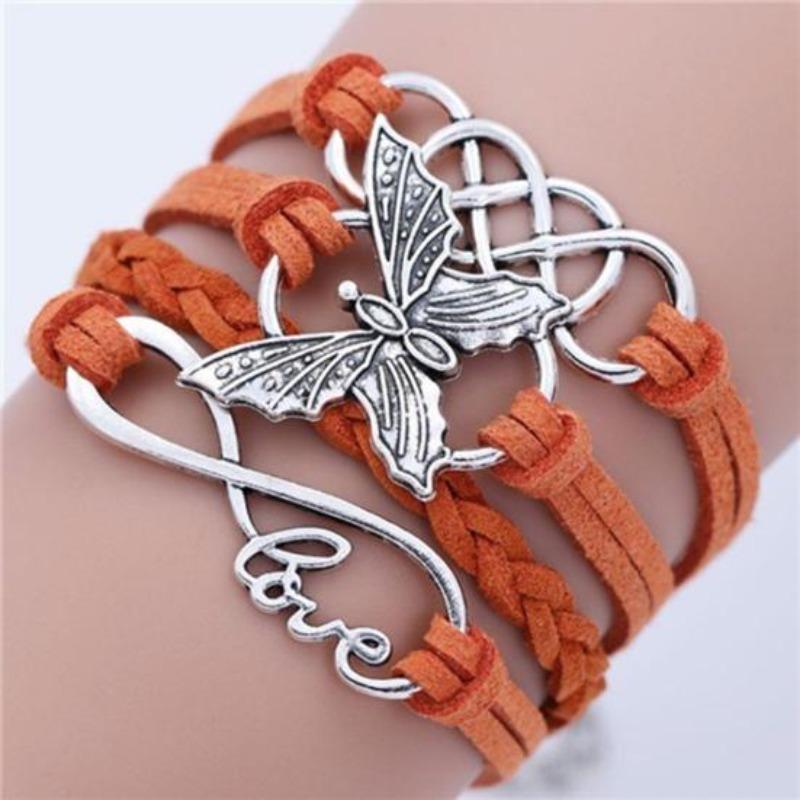 Vintage Handmade Women Knitted Multi Layer Butterfly Bracelet Jewelry Chain помаранчевий
Vintage Handmade Women Knitted Multi Layer Butterfly Bracelet Jewelry Chain помаранчевий