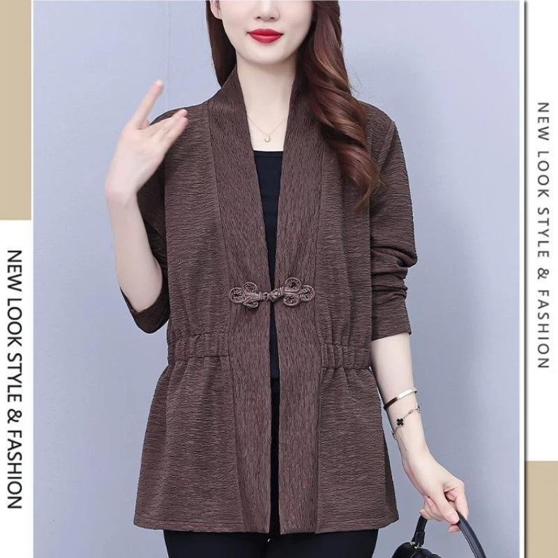 New Women s Fashionable Chinese Coat Thin Loose Loose Spring and Autumn Cardigan Top L коричневий
New Women s Fashionable Chinese Coat Thin Loose Loose Spring and Autumn Cardigan Top L коричневий