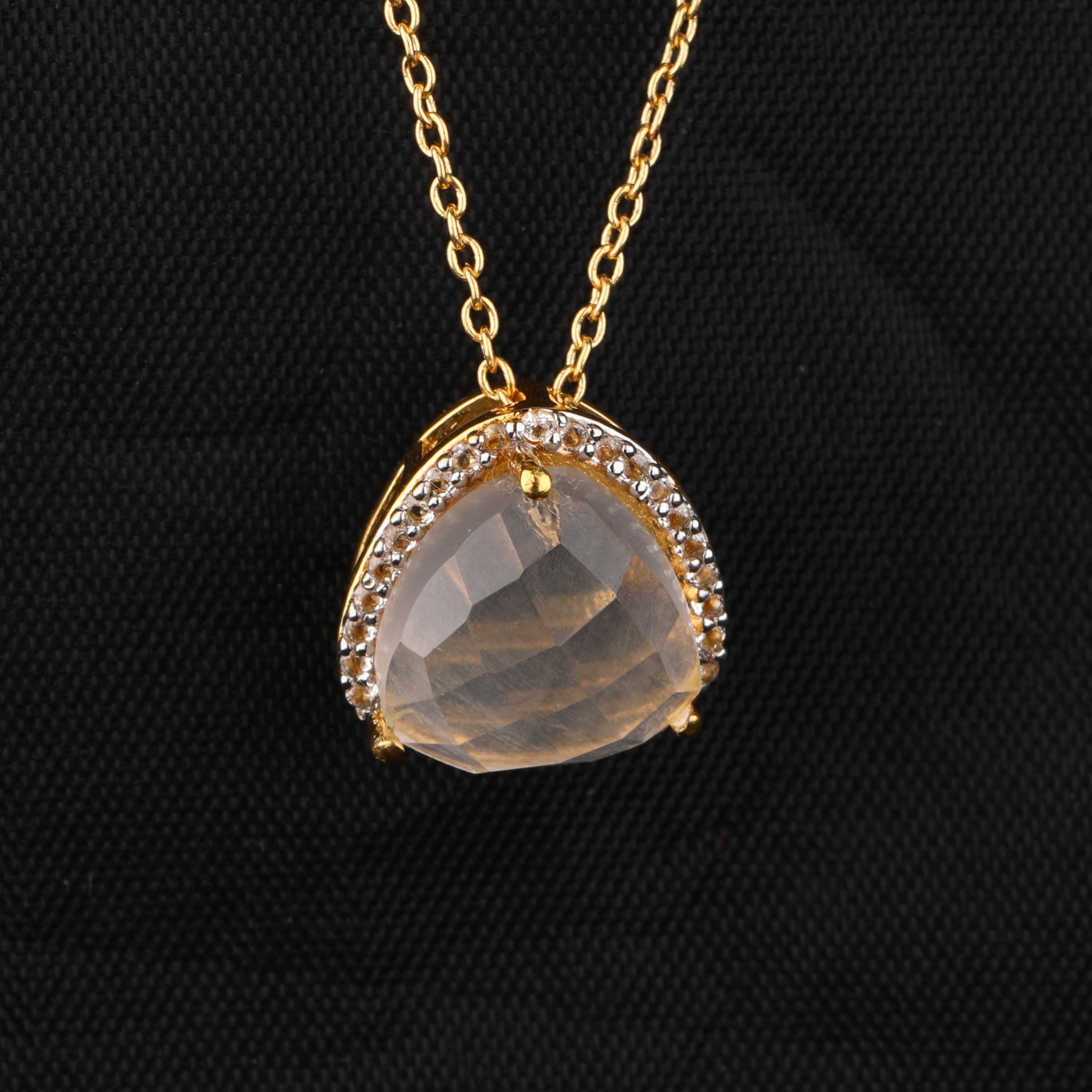 Rose Quartz & White Topaz Pendant 925 Sterling Silver Gold Plated Gift for Her рожевий колір золота
Rose Quartz & White Topaz Pendant 925 Sterling Silver Gold Plated Gift for Her рожевий колір золота