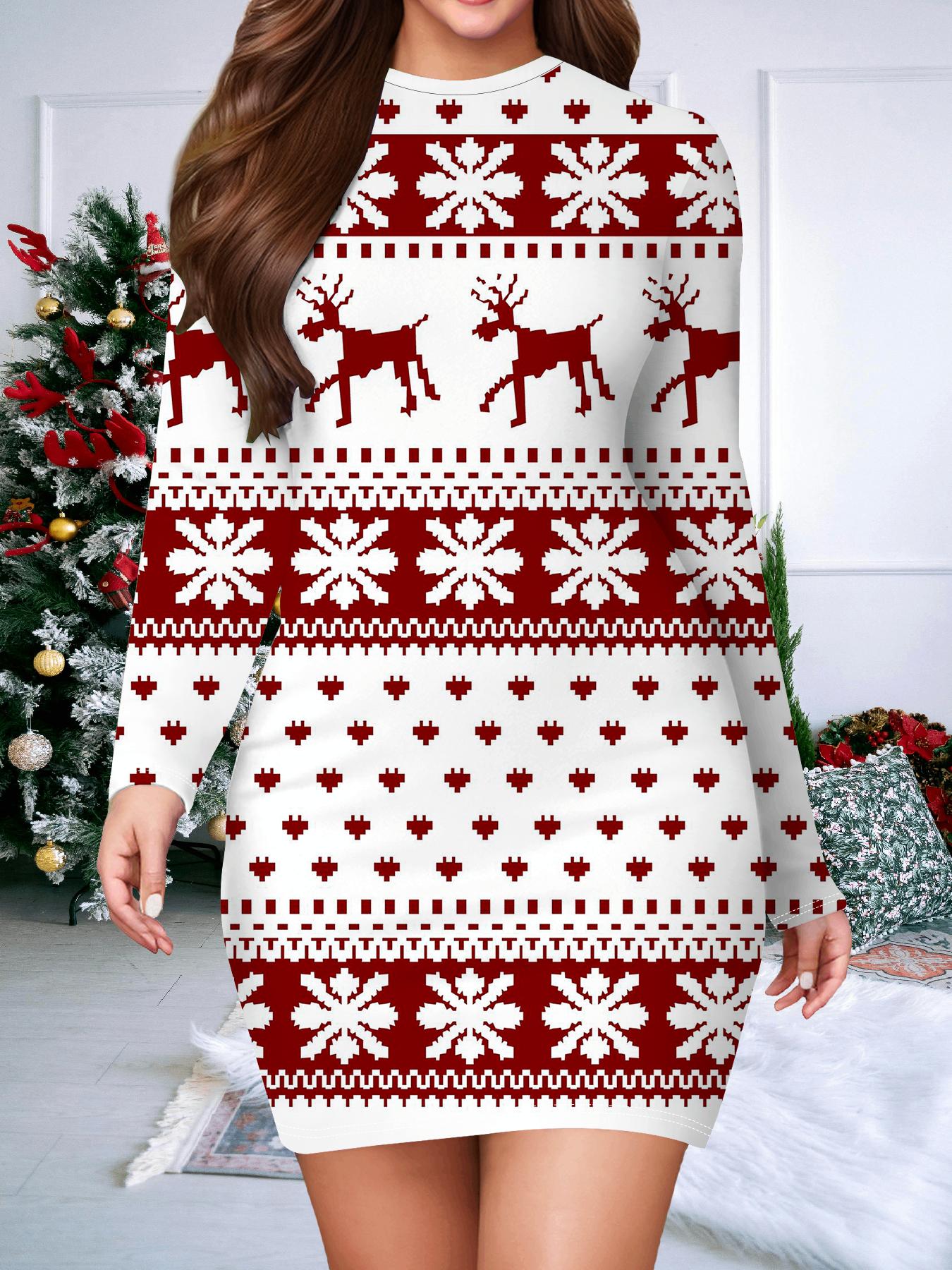 2025 Осень и Зима Новое Женское Платье в Облипку, 3D Рождественская Печать и Крашение Женская Мода Длинный Рукав Круглый Вырез Сексуальное Платье в Облипку M красный
2025 Осень и Зима Новое Женское Платье в Облипку, 3D Рождественская Печать и Крашение Женская Мода Длинный Рукав Круглый Вырез Сексуальное Платье в Облипку M красный