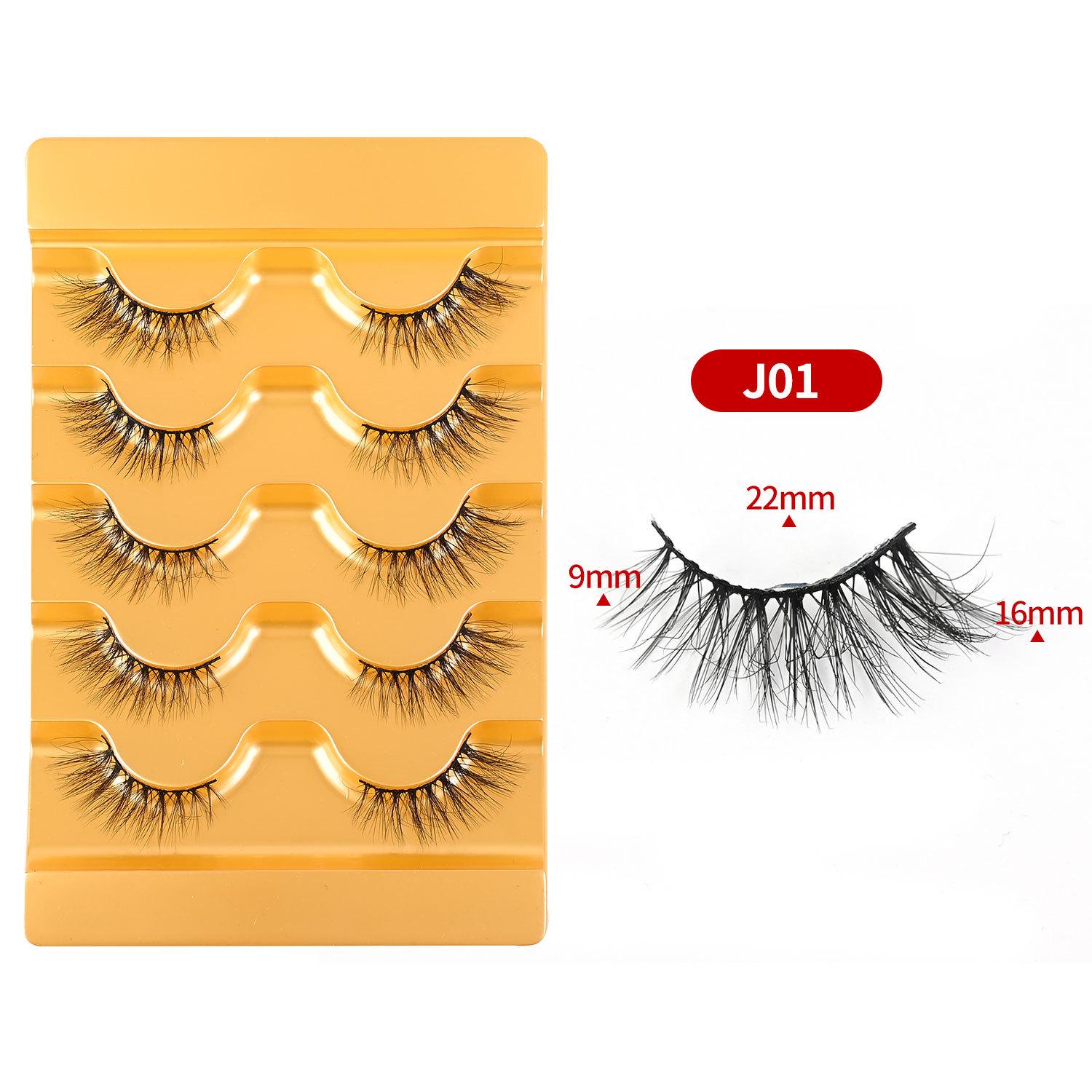 5 Pairs Multi-Layered Fox Eye Half-Eye 5D Black Fluffy False Eyelashes
5 Pairs Multi-Layered Fox Eye Half-Eye 5D Black Fluffy False Eyelashes